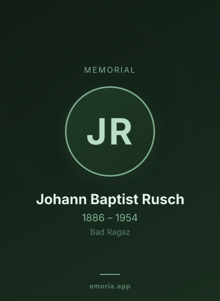 Memorial portrait of Johann Baptist Rusch