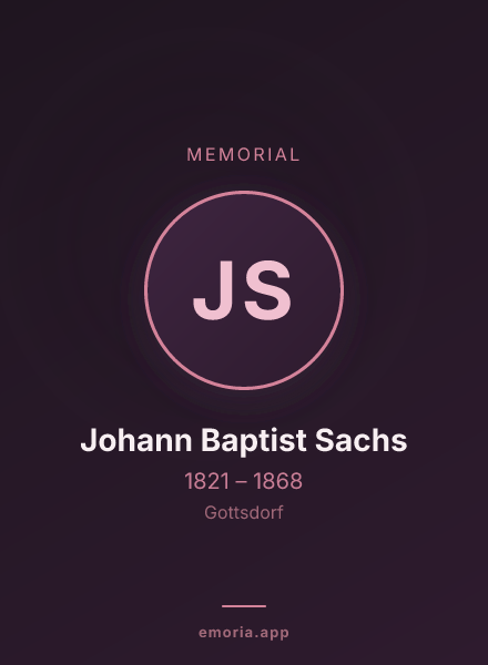 Memorial portrait of Johann Baptist Sachs