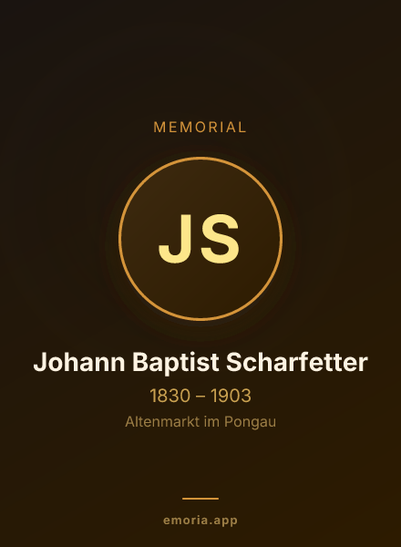 Memorial portrait of Johann Baptist Scharfetter