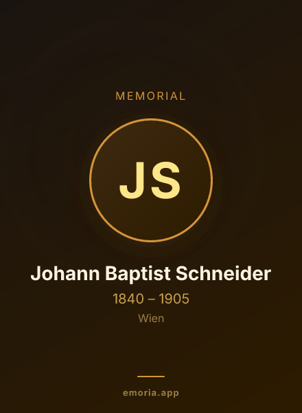 Memorial portrait of Johann Baptist Schneider