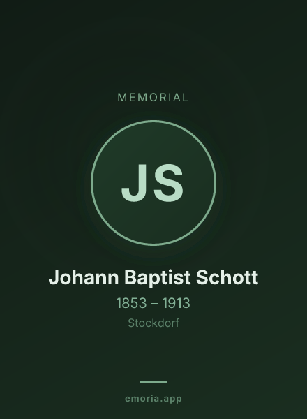 Memorial portrait of Johann Baptist Schott