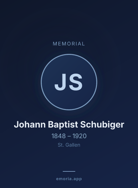Memorial portrait of Johann Baptist Schubiger