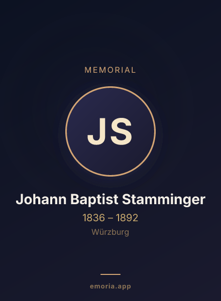 Memorial portrait of Johann Baptist Stamminger