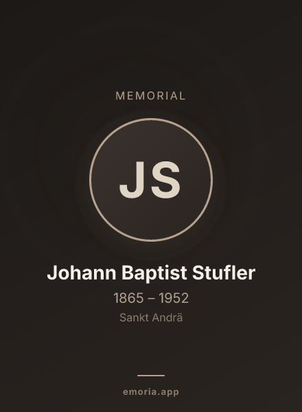 Memorial portrait of Johann Baptist Stufler