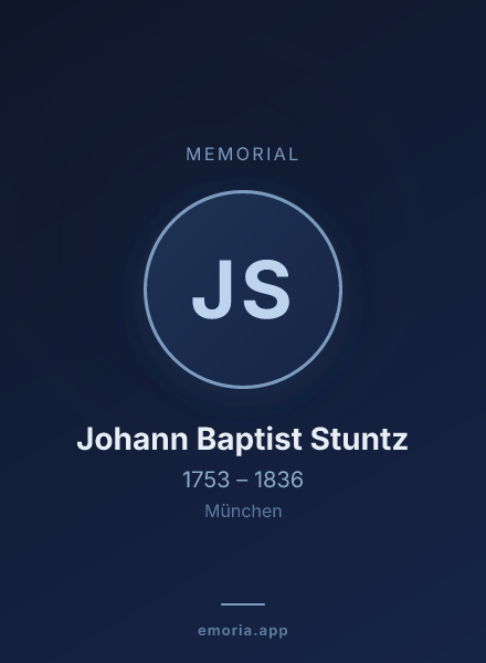Memorial portrait of Johann Baptist Stuntz