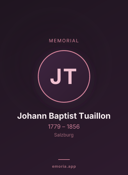 Memorial portrait of Johann Baptist Tuaillon