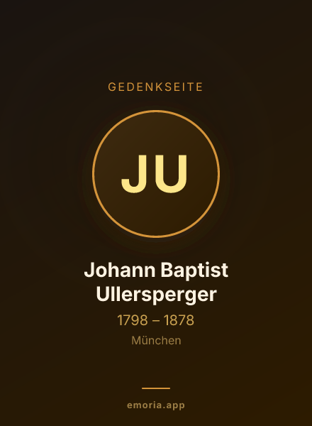 Gedenkportrait von Johann Baptist Ullersperger