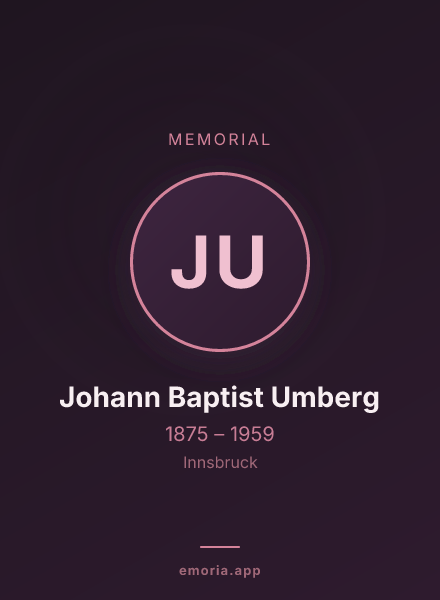 Memorial portrait of Johann Baptist Umberg