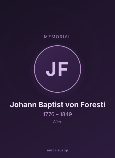 Memorial portrait of Johann Baptist von Foresti