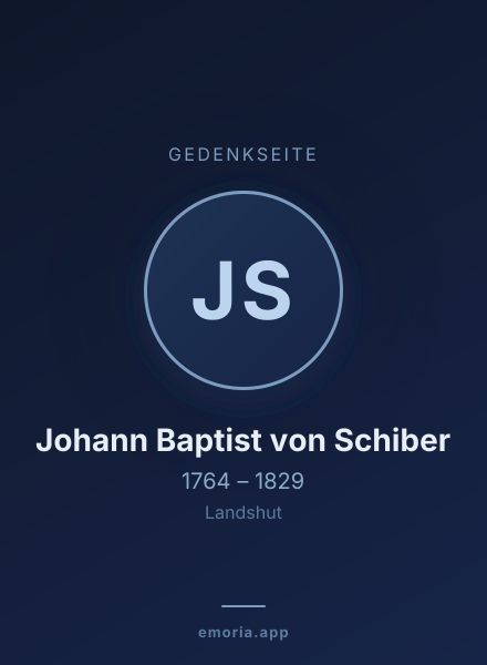 Gedenkportrait von Johann Baptist von Schiber