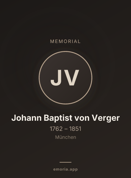 Memorial portrait of Johann Baptist von Verger