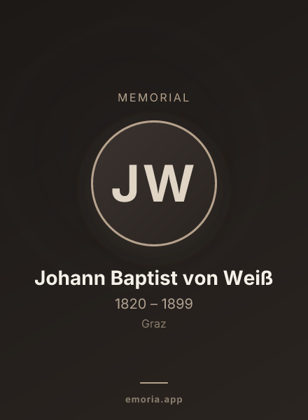Memorial portrait of Johann Baptist von Weiß