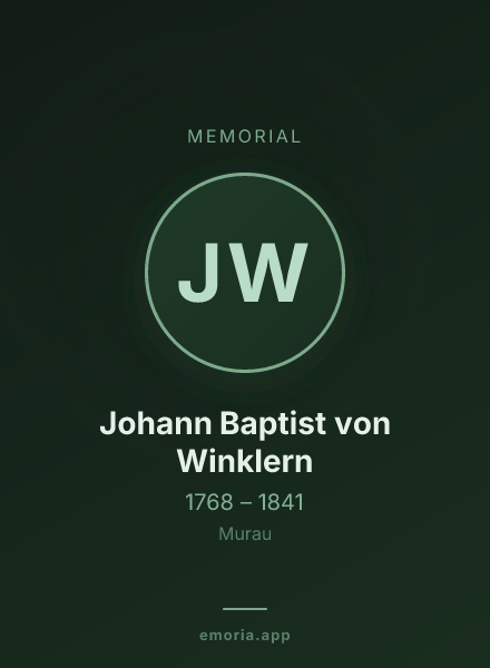 Memorial portrait of Johann Baptist von Winklern