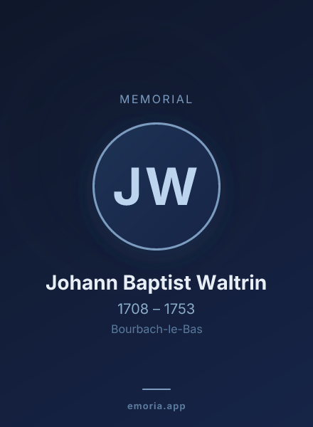 Memorial portrait of Johann Baptist Waltrin