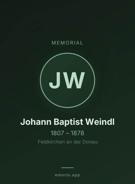 Memorial portrait of Johann Baptist Weindl