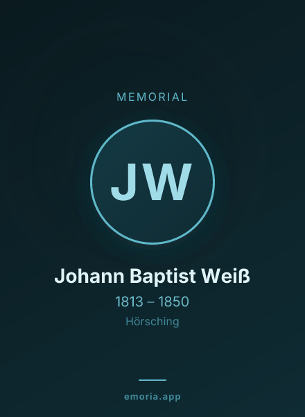 Memorial portrait of Johann Baptist Weiß
