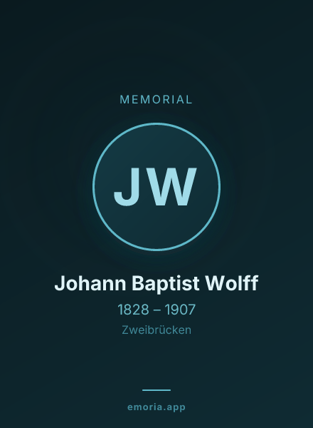 Memorial portrait of Johann Baptist Wolff