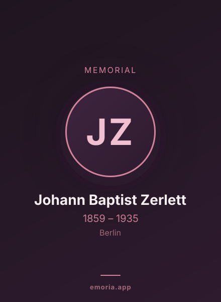 Memorial portrait of Johann Baptist Zerlett