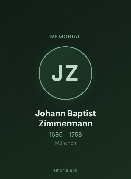 Memorial portrait of Johann Baptist Zimmermann