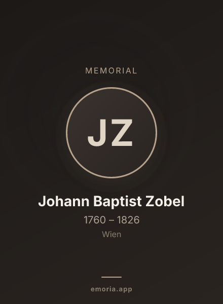 Memorial portrait of Johann Baptist Zobel