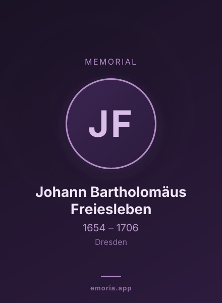 Memorial portrait of Johann Bartholomäus Freiesleben