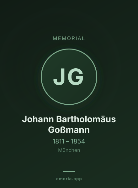 Memorial portrait of Johann Bartholomäus Goßmann