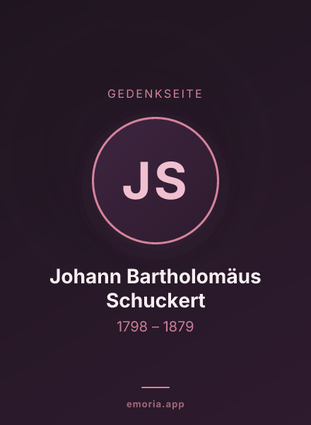 Gedenkportrait von Johann Bartholomäus Schuckert