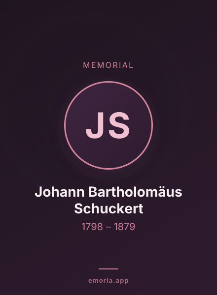 Memorial portrait of Johann Bartholomäus Schuckert