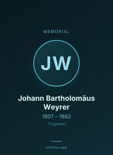 Memorial portrait of Johann Bartholomäus Weyrer