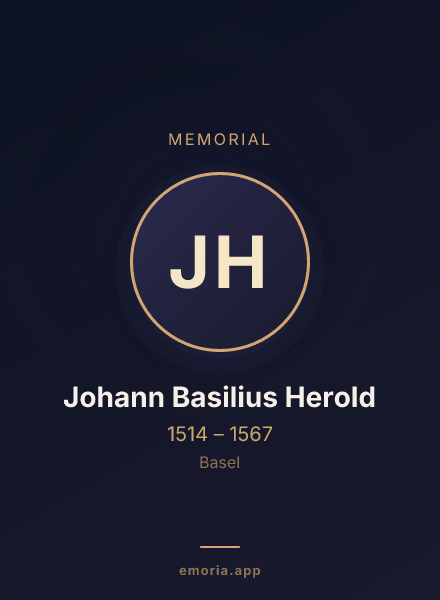 Memorial portrait of Johann Basilius Herold