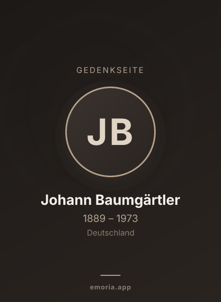 Gedenkportrait von Johann Baumgärtler