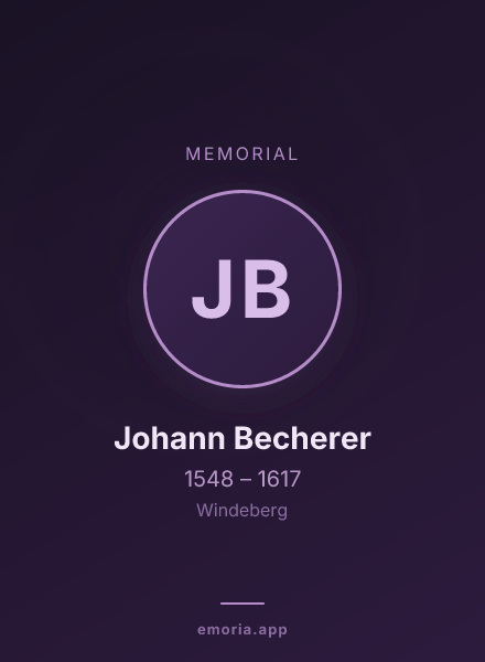 Memorial portrait of Johann Becherer