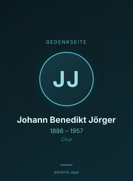 Gedenkportrait von Johann Benedikt Jörger