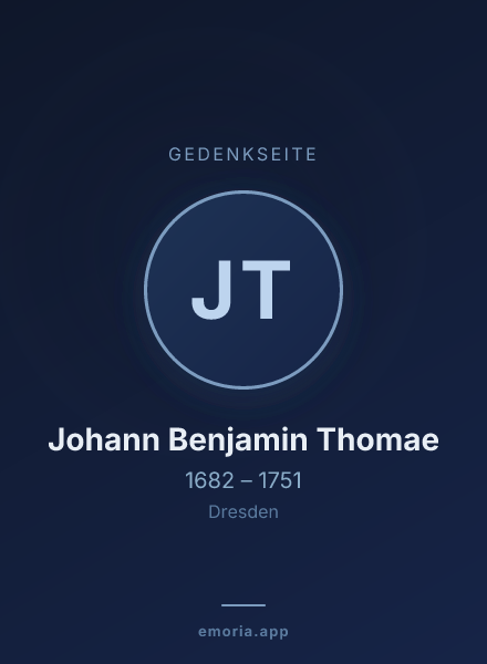 Gedenkportrait von Johann Benjamin Thomae