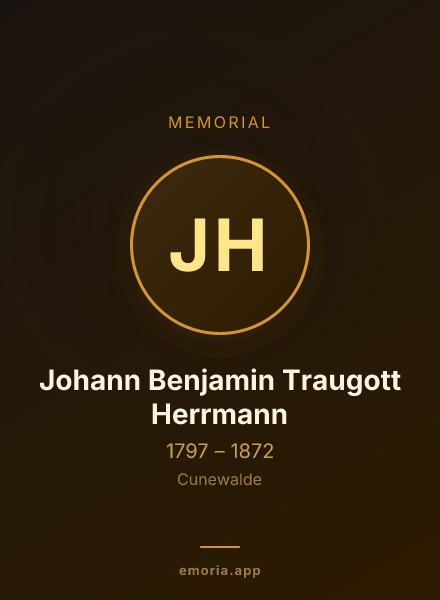 Memorial portrait of Johann Benjamin Traugott Herrmann