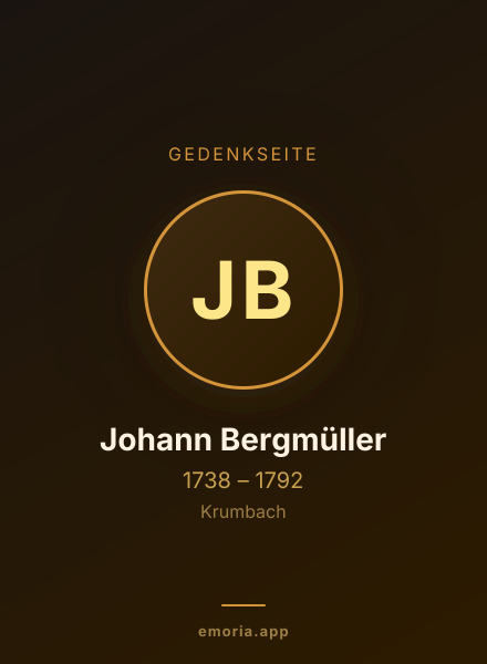 Gedenkportrait von Johann Bergmüller