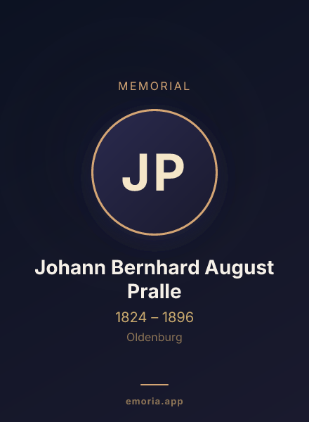 Memorial portrait of Johann Bernhard August Pralle