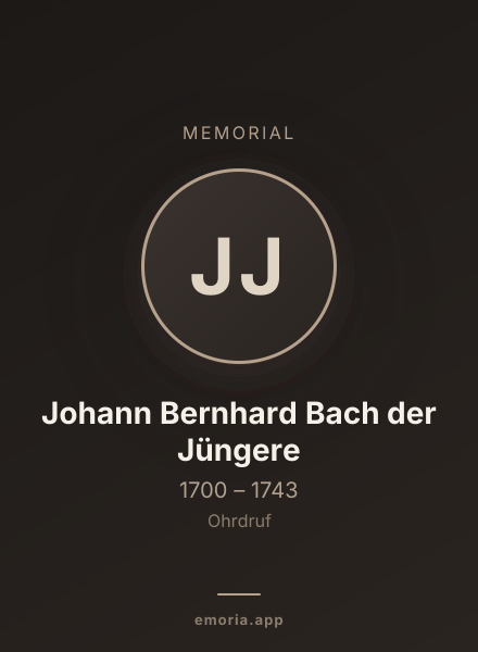Memorial portrait of Johann Bernhard Bach der Jüngere