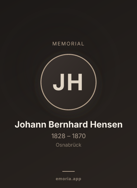 Memorial portrait of Johann Bernhard Hensen