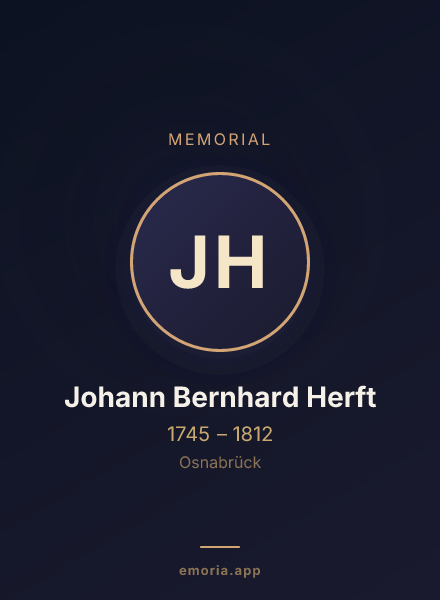 Memorial portrait of Johann Bernhard Herft
