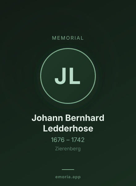 Memorial portrait of Johann Bernhard Ledderhose