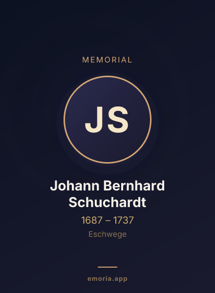 Memorial portrait of Johann Bernhard Schuchardt