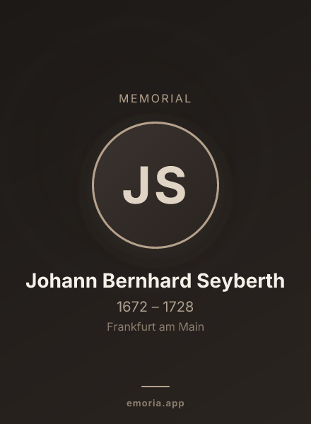 Memorial portrait of Johann Bernhard Seyberth