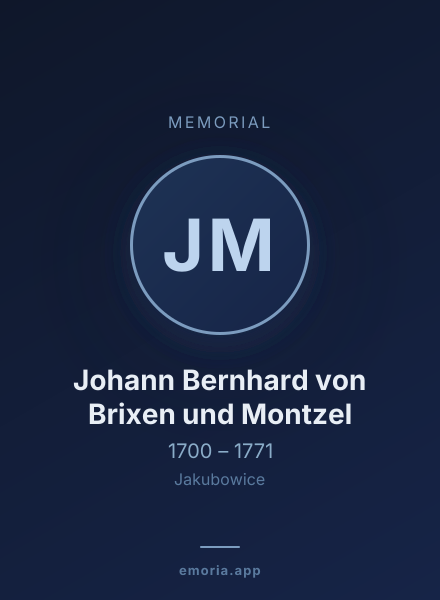 Memorial portrait of Johann Bernhard von Brixen und Montzel