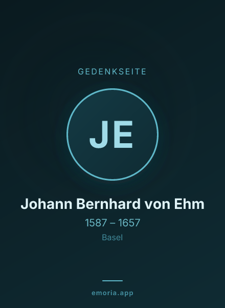 Gedenkportrait von Johann Bernhard von Ehm