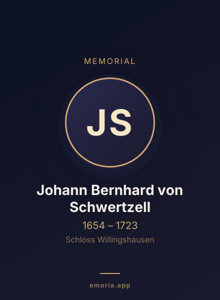 Memorial portrait of Johann Bernhard von Schwertzell