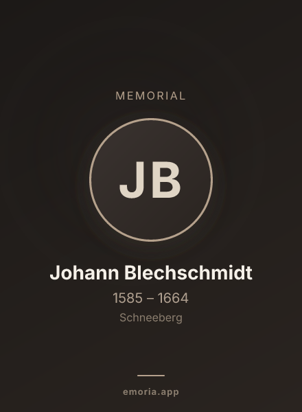 Memorial portrait of Johann Blechschmidt