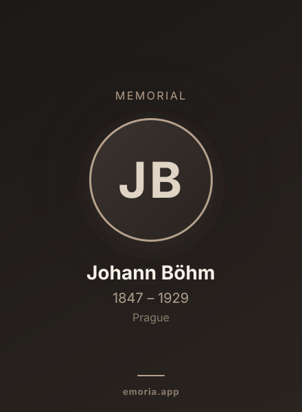 Memorial portrait of Johann Böhm