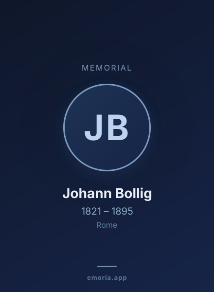 Memorial portrait of Johann Bollig