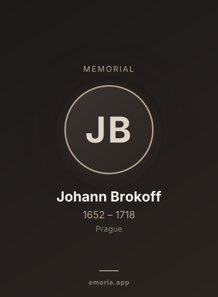 Memorial portrait of Johann Brokoff